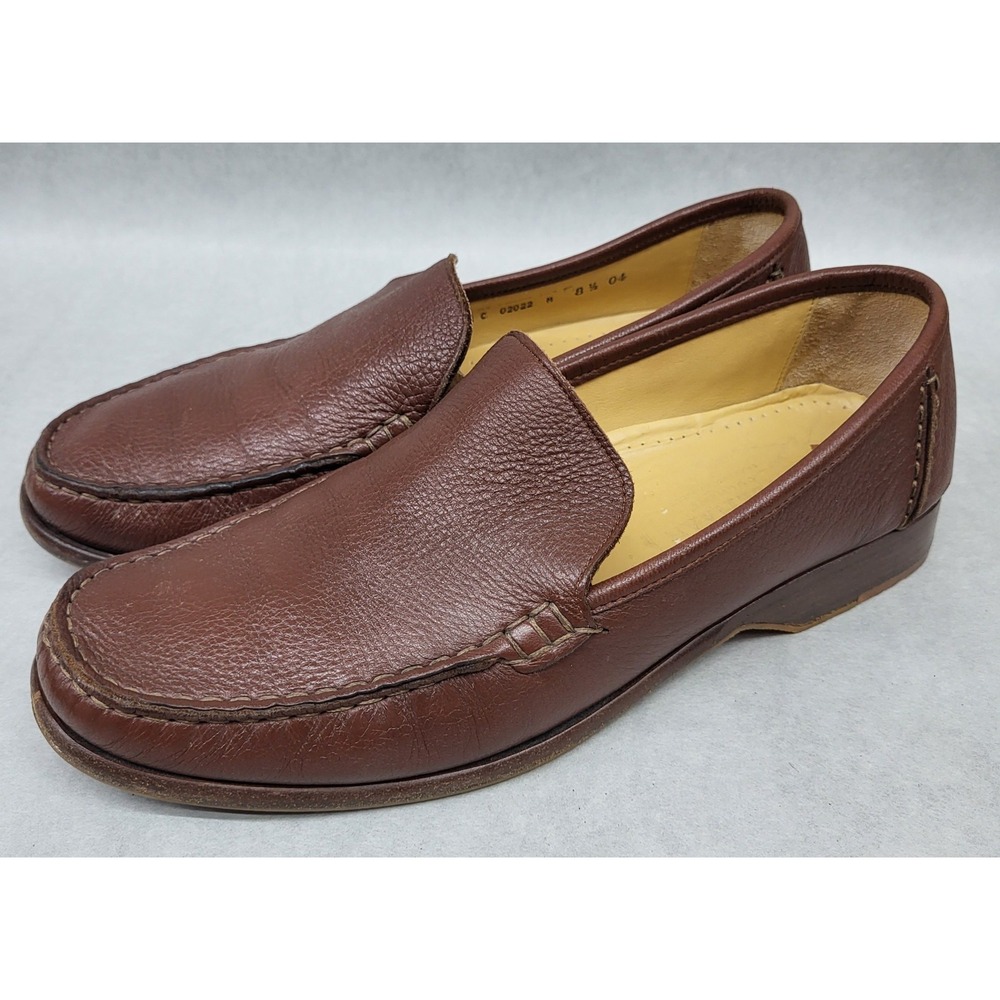 Cole Haan ITALY  Country Men's Shoes Size 8.5 M Brown Leather Slip On Loafers